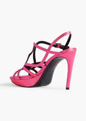 Roger Vivier - Crystal-embellished satin platform sandals - Pink - EU 35