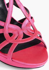 Roger Vivier - Crystal-embellished satin platform sandals - Pink - EU 35