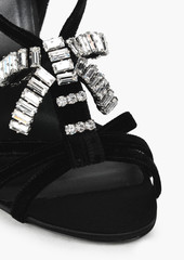 Roger Vivier - Crystal-embellished velvet sandals - Black - EU 36