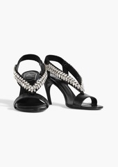 Roger Vivier - Embellished leather slingback sandals - Black - EU 35.5