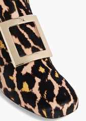 Roger Vivier - Embellished leopard-print calf hair ankle boots - Animal print - EU 35.5