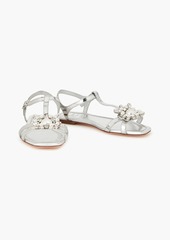 Roger Vivier - Embellished mirrored-leather sandals - Metallic - EU 34