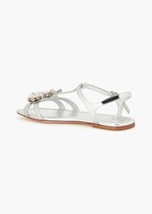 Roger Vivier - Embellished mirrored-leather sandals - Metallic - EU 34