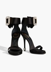 Roger Vivier - Embellished satin sandals - Black - EU 38