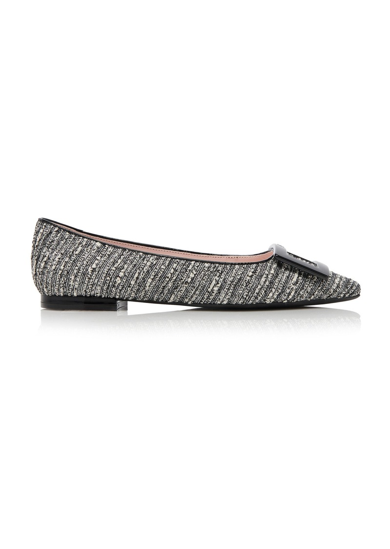 Roger Vivier - Gommettine Piping Flats  - Black/white - IT 35 - Moda Operandi