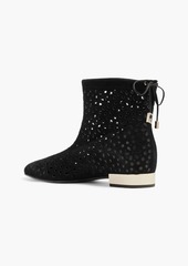 Roger Vivier - Laser-cut suede ankle boots - Black - EU 35