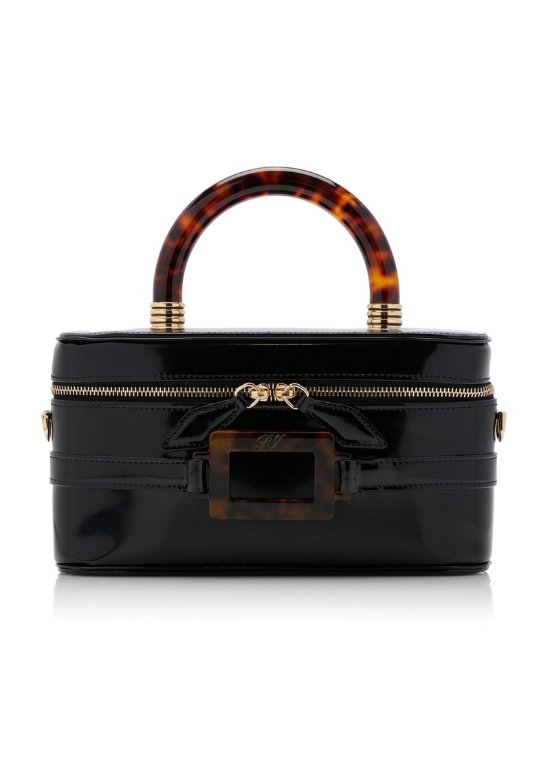 Roger Vivier - Mini Belle Vivier Leather Vanity Bag - Black - OS - Moda Operandi