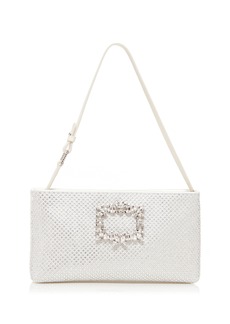 Roger Vivier - Nightlily Crystal Mesh Clutch - Silver - OS - Moda Operandi