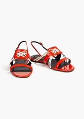 Roger Vivier - Patent-leather slingback sandals - Orange - EU 36.5