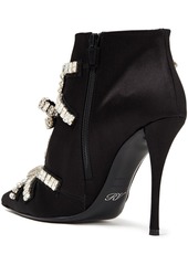 Roger Vivier - Sin Evening 100 crystal-embellished satin ankle boots - Black - EU 35