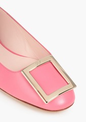 Roger Vivier - Tres Vivier buckle-embellished leather ballet flats - Pink - EU 41