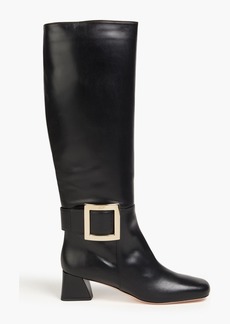 Roger Vivier - Tres Vivier buckle-embellished leather knee boots - Black - EU 35.5