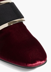 Roger Vivier - Tuxedo buckle-embellished velvet loafers - Purple - EU 41