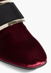 Roger Vivier - Tuxedo buckle-embellished velvet loafers - Purple - EU 39