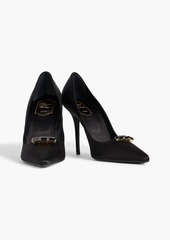 Roger Vivier - Vendome crystal-embellished satin pumps - Black - EU 40