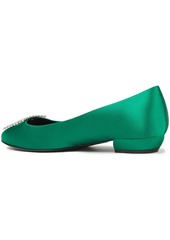 Roger Vivier - Vertigo Diadem embellished satin ballet flats - Green - EU 40