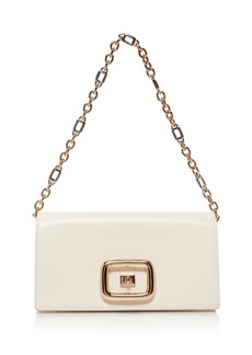 Roger Vivier - Viv' Choc Chain Leather Bag - White - OS - Moda Operandi