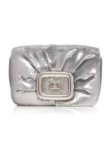 Roger Vivier - Viv Choc Sequined Leather Mini Bag - Silver - OS - Moda Operandi