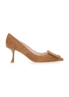 Roger Vivier - Viv In The City Leather Pumps - Tan - IT 38.5 - Moda Operandi