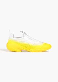 Roger Vivier - Viv Match embossed dégradé leather and mesh sneakers - Yellow - EU 35