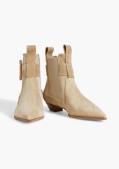 Roger Vivier - Viv Ranch buckled suede ankle boots - Neutral - EU 35.5