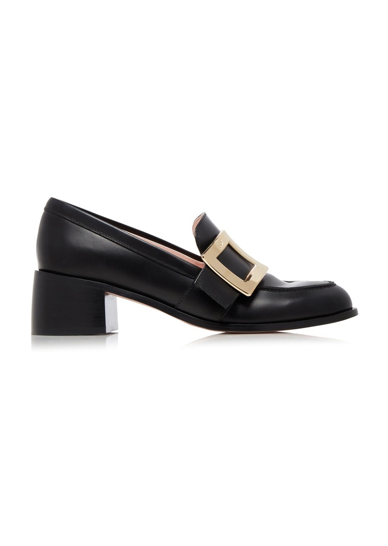 Roger Vivier - Viv' Rangers Buckle-Embellished Leather Loafers - Black - IT 37 - Moda Operandi