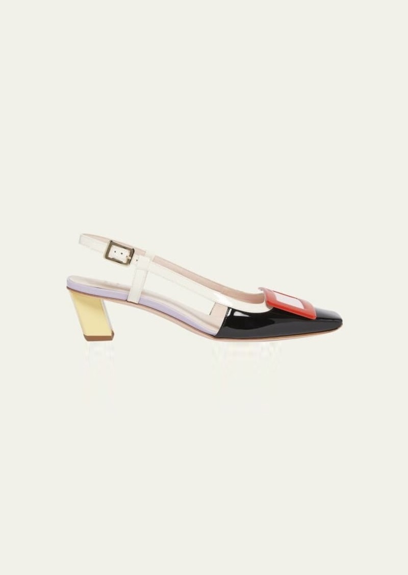 Roger Vivier Belle Vivier Colorblock Slingback Pumps