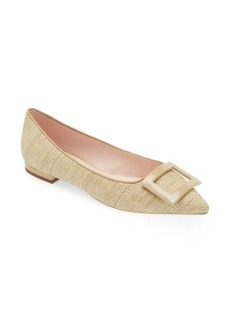 Roger Vivier Gommettine Buckle Pointed Toe Flat