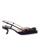 Roger vivier virgule bow slingback pumps