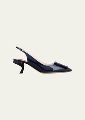 Roger Vivier Virgule Parent Buckle Slingback Pumps