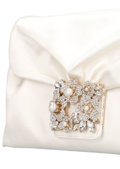 Roger Vivier Rv Bouquet Drape Satin Clutch