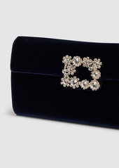 Roger Vivier Velvet Clutch W/embellished Buckle