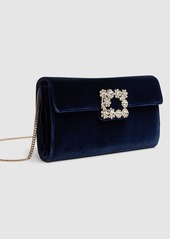 Roger Vivier Velvet Clutch W/embellished Buckle