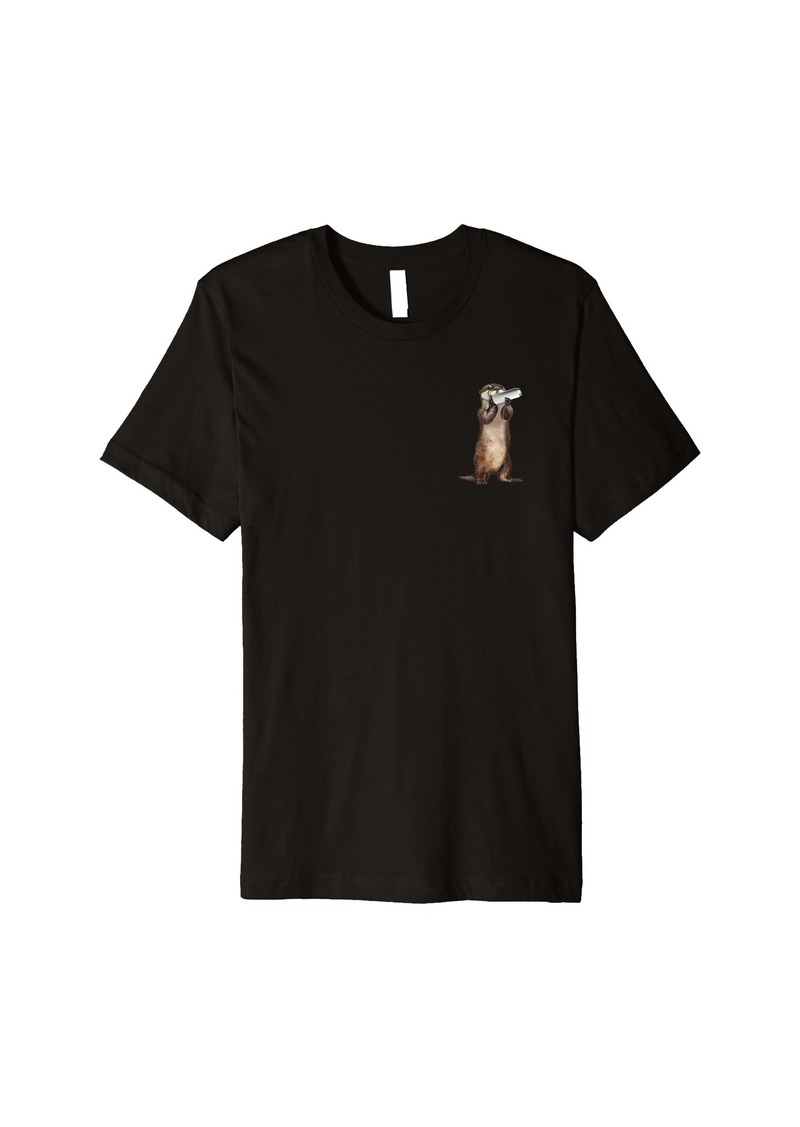 Rogue Fun Otter Drinking Beer Premium T-Shirt