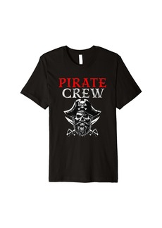 Rogue Pirate Crew Vintage Skull Emblem Premium T-Shirt