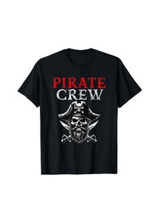 Rogue Pirate Crew Vintage Skull Emblem T-Shirt