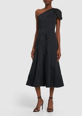 Roland Mouret Asymmetric Cotton Poplin Midi Dress