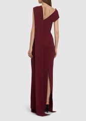 Roland Mouret Asymmetric Light Cady Maxi Dress