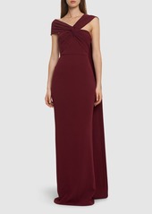 Roland Mouret Asymmetric Light Cady Maxi Dress