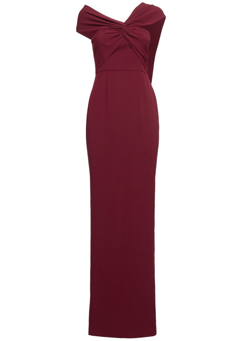 Roland Mouret Asymmetric Light Cady Maxi Dress