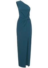 Roland Mouret Asymmetric Satin Crepe Maxi Dress