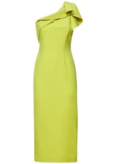 Roland Mouret Asymmetric Silk & Wool Midi Dress