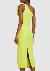 Roland Mouret Asymmetric Silk & Wool Midi Dress