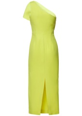 Roland Mouret Asymmetric Silk & Wool Midi Dress