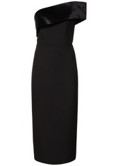 Roland Mouret Asymmetric Stretch Cady Midi Dress