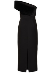 Roland Mouret Asymmetric Stretch Cady Midi Dress