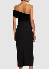 Roland Mouret Asymmetric Stretch Cady Midi Dress