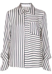 Roland Mouret contrast striped long sleeve shirt