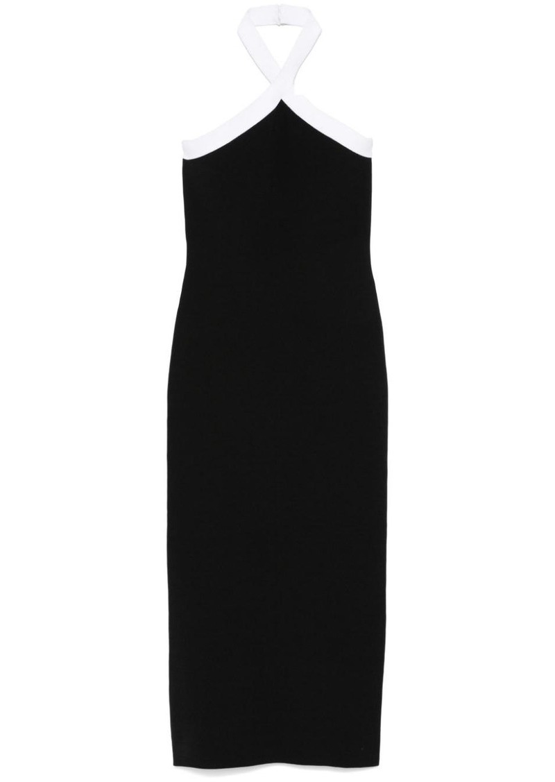 Roland Mouret halterneck knittted midi dress