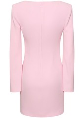 Roland Mouret Long Sleeve Cady Mini Dress